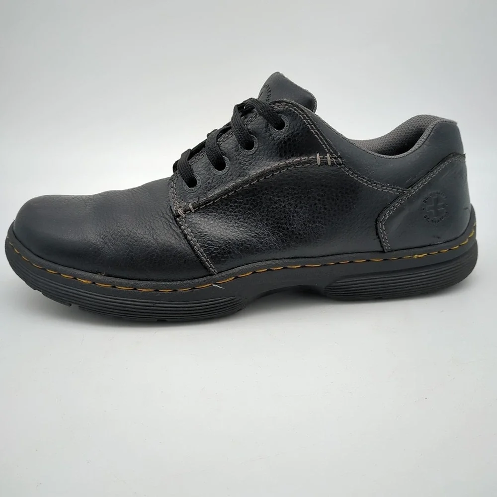 Dr Martens Rockland Shoes Mens 12 Black Pebble Leather Oxford Chunky Goth Grunge
